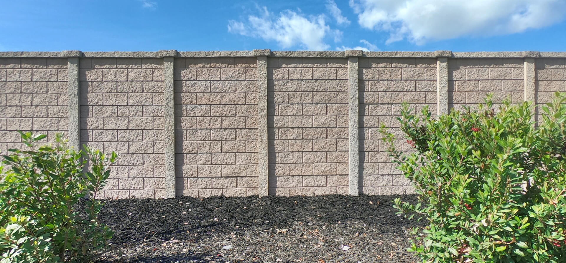 Precast concrete fence installation